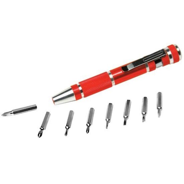 Performance Tool 9-Pc Precision Screwdriver Set Bit Driver-Prec, W9147 W9147